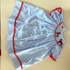 Banana Split Labrador Puppy Smocked Dress